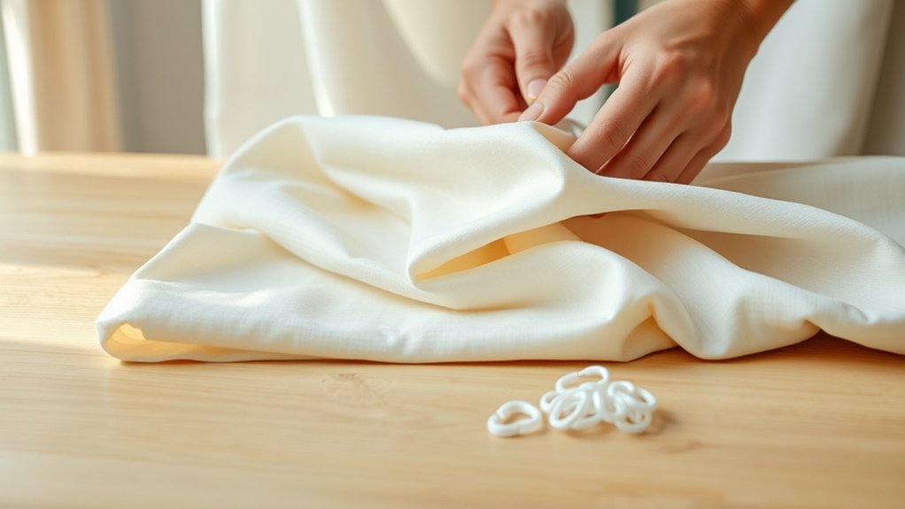 confirm fabric clean detach cut