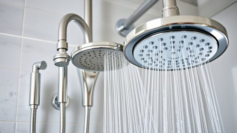 different sizes of shower heads
