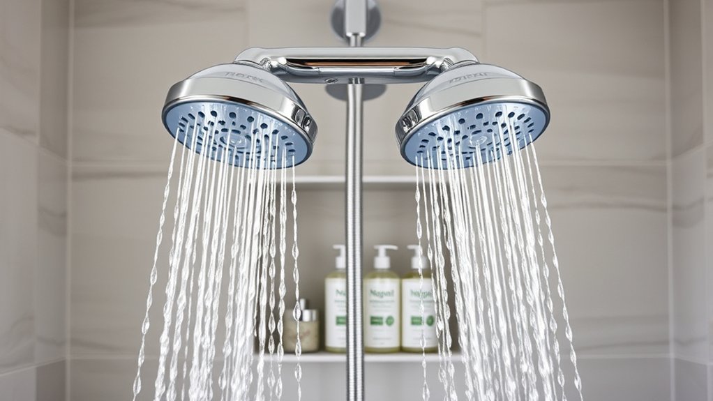 double shower head installation costs