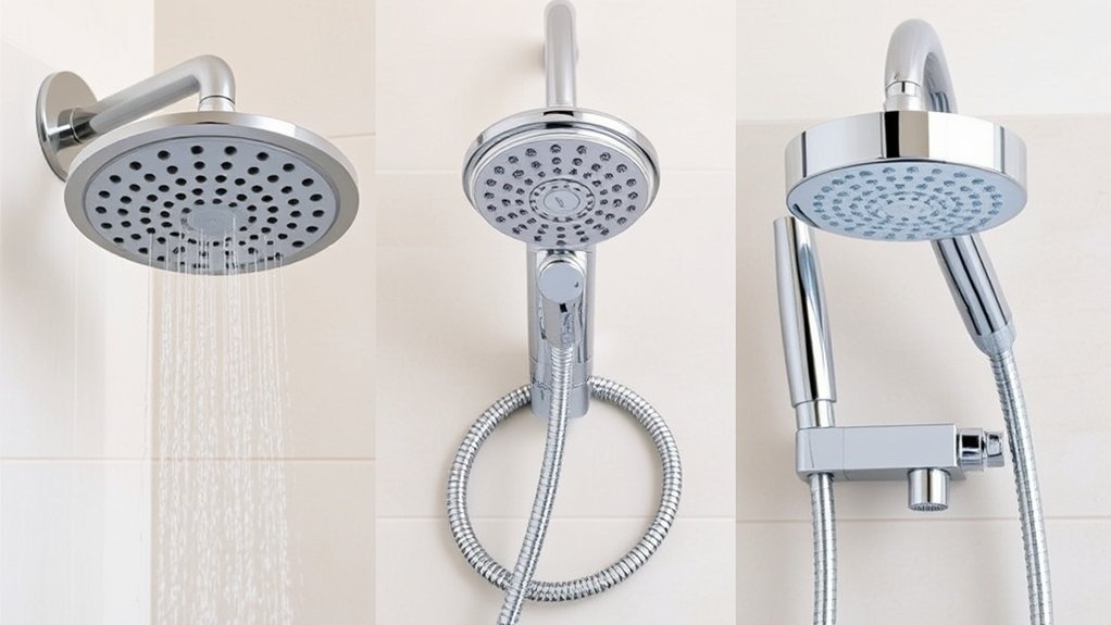fixed handheld or dual shower heads