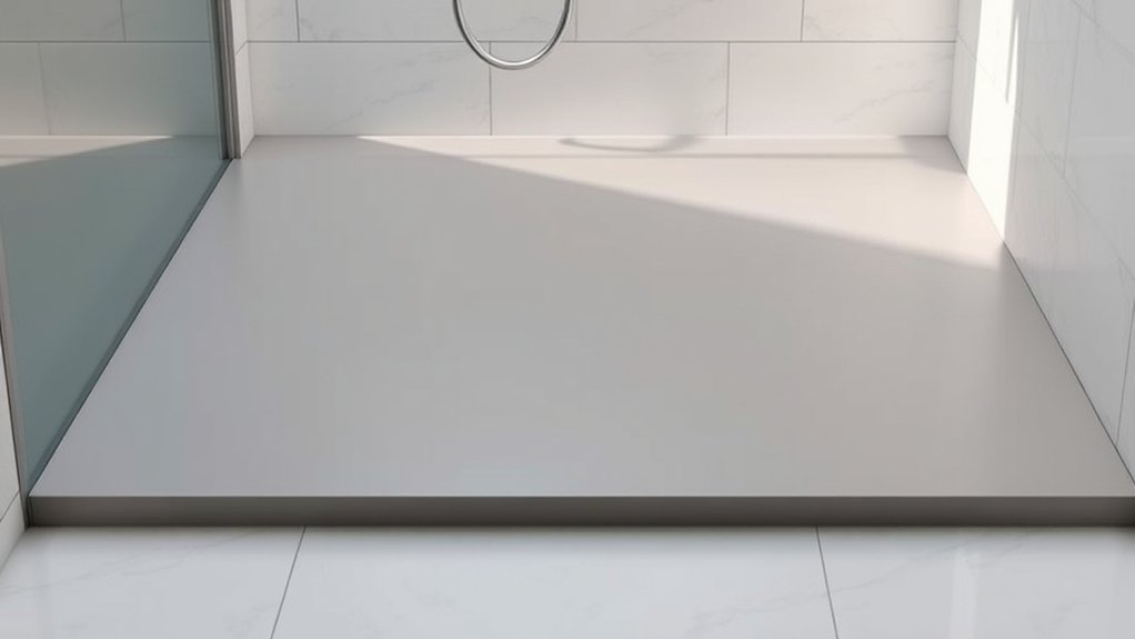 flat installable schluter shower pans