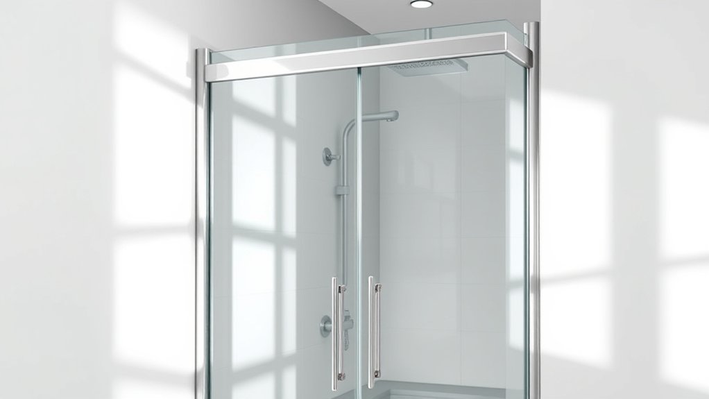 folding hinged shower panels