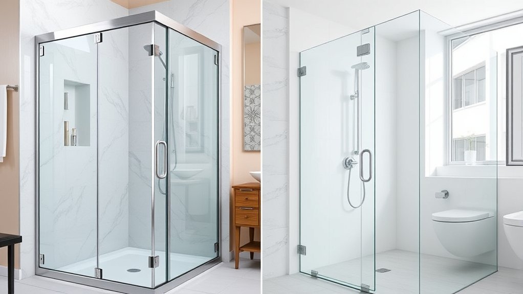 framed vs frameless shower screens