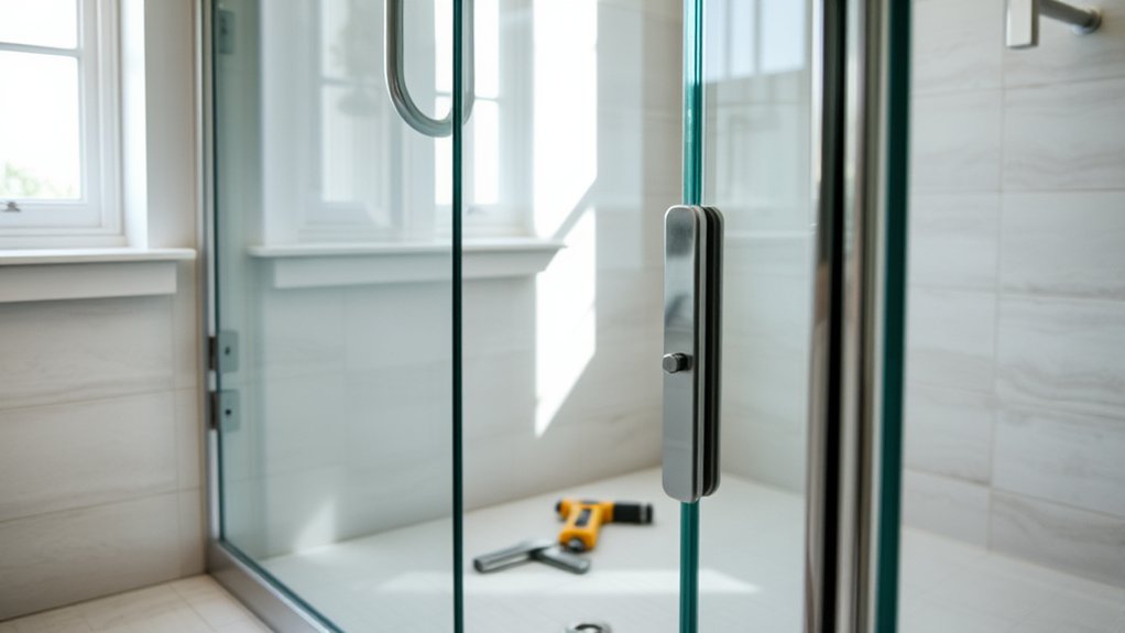 frameless door alignment precautions