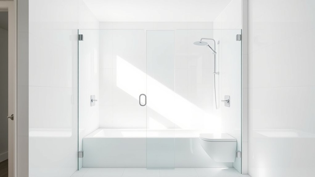 frameless screens enhance spaciousness