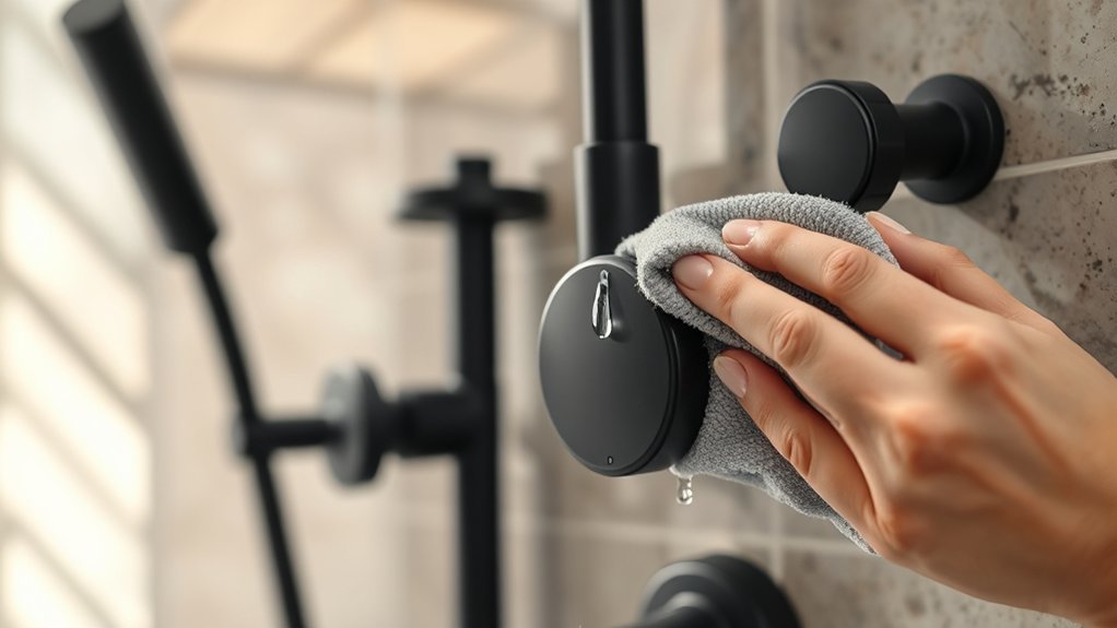 gentle cleaning preserves black fixtures
