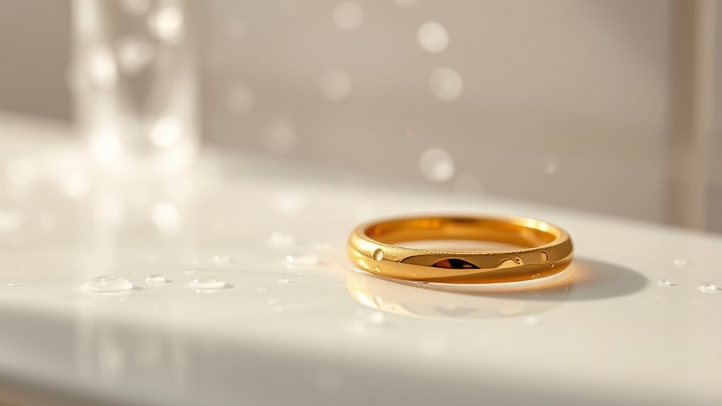 gold alloy reacts with water and cosmetics