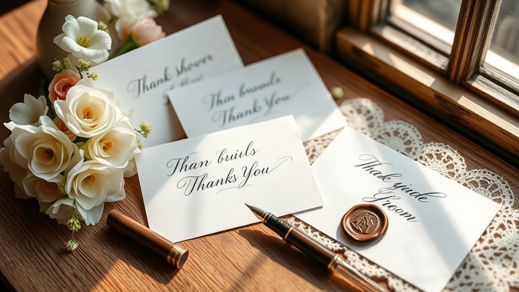 handwritten thanks with gift memory