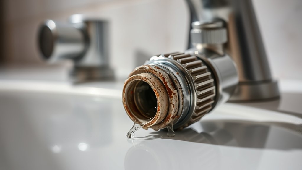 hard water mineral buildup and wear