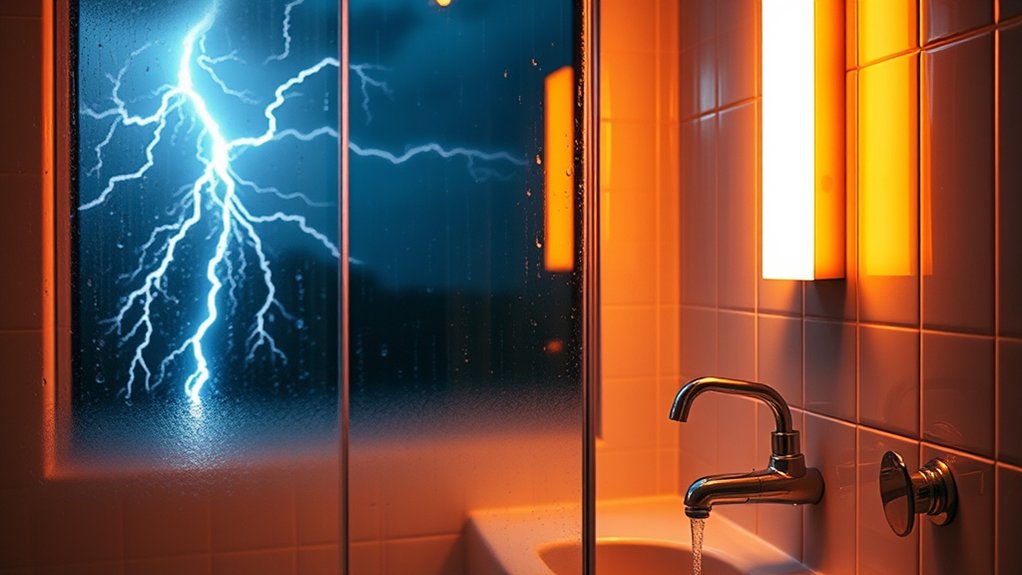 lightning can travel through plumbing systems