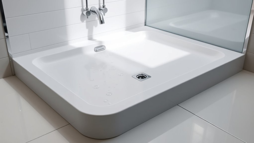 lightweight foam pan with integrated slope