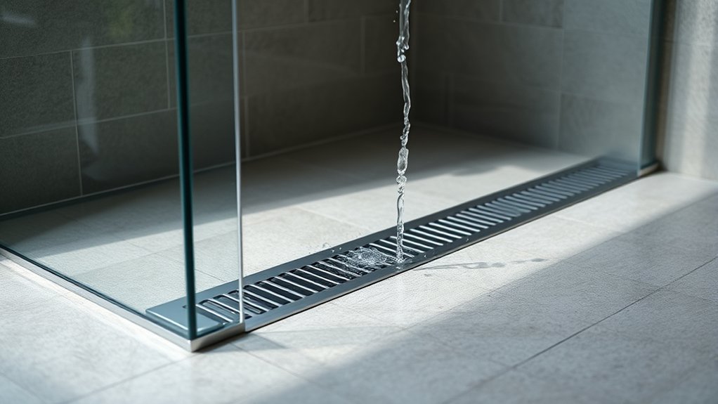 linear shower drains edge mounted efficiency