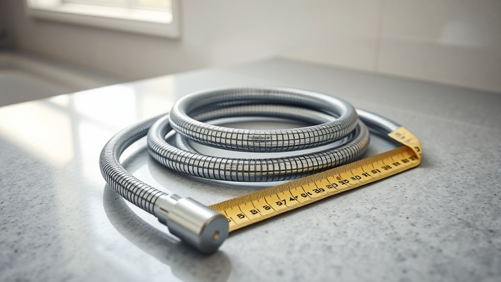 measuring hose length and thread