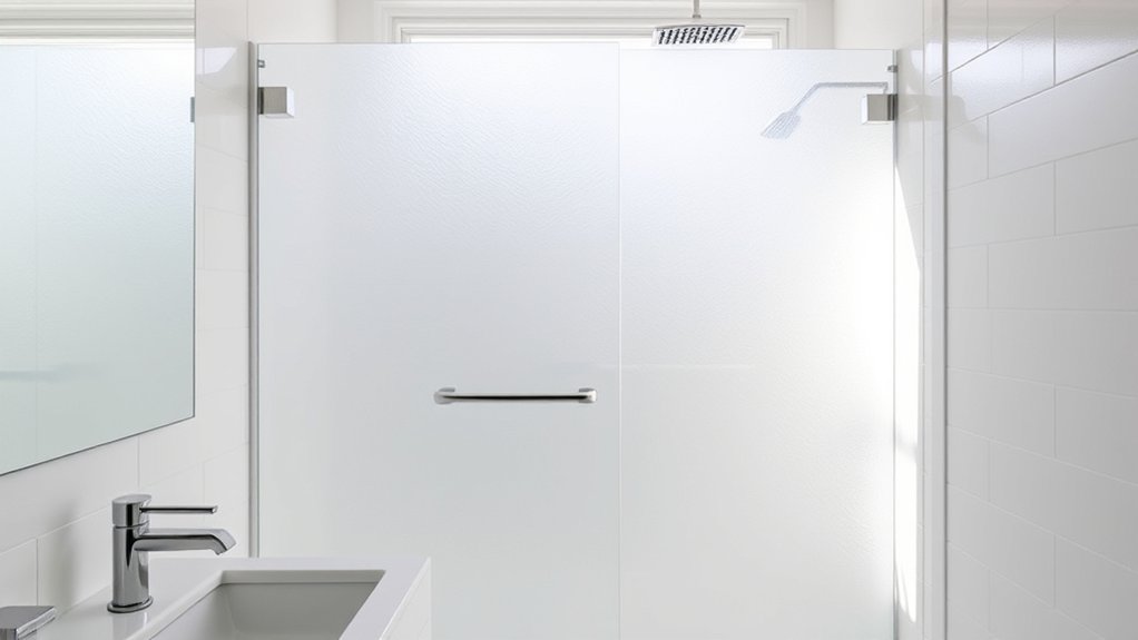 modern frosted shower doors trend balance light