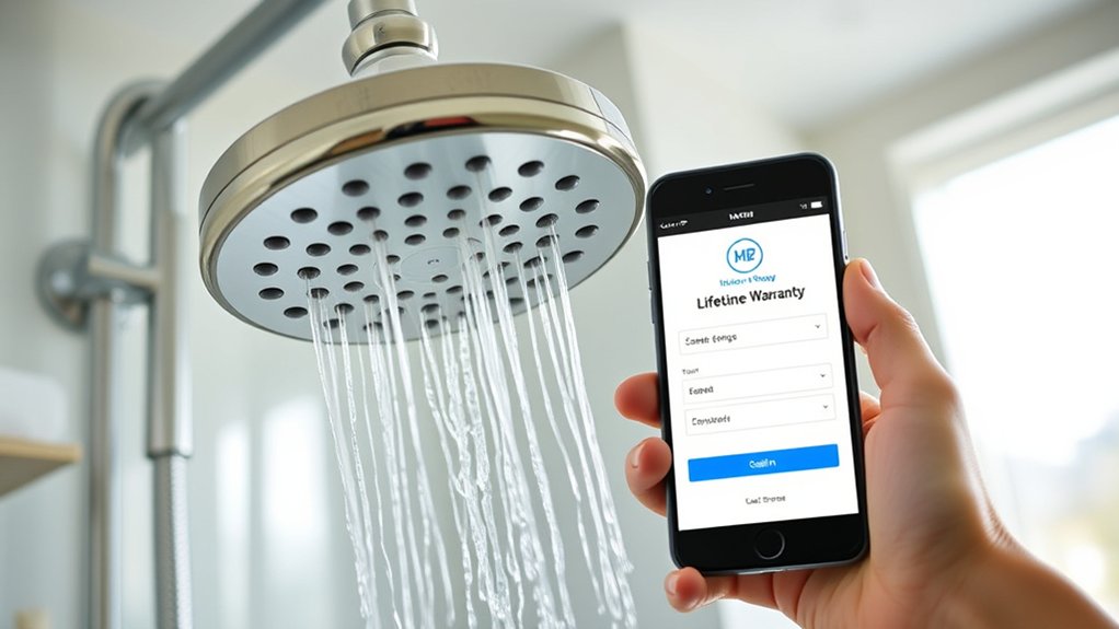 moen shower head warranty claim details