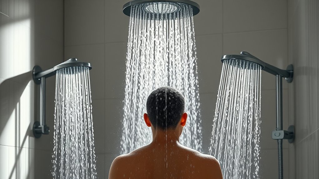multiple high pressure body spray jets