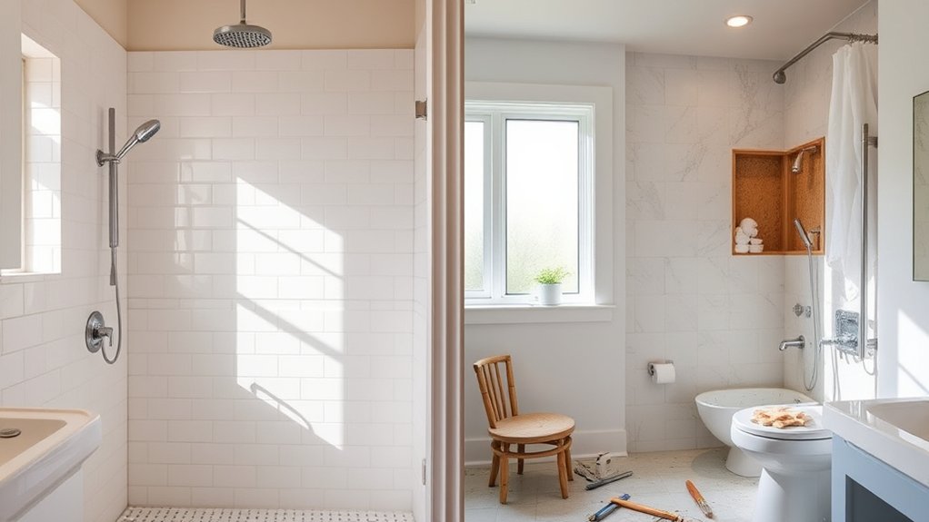 one day vs traditional shower remodels