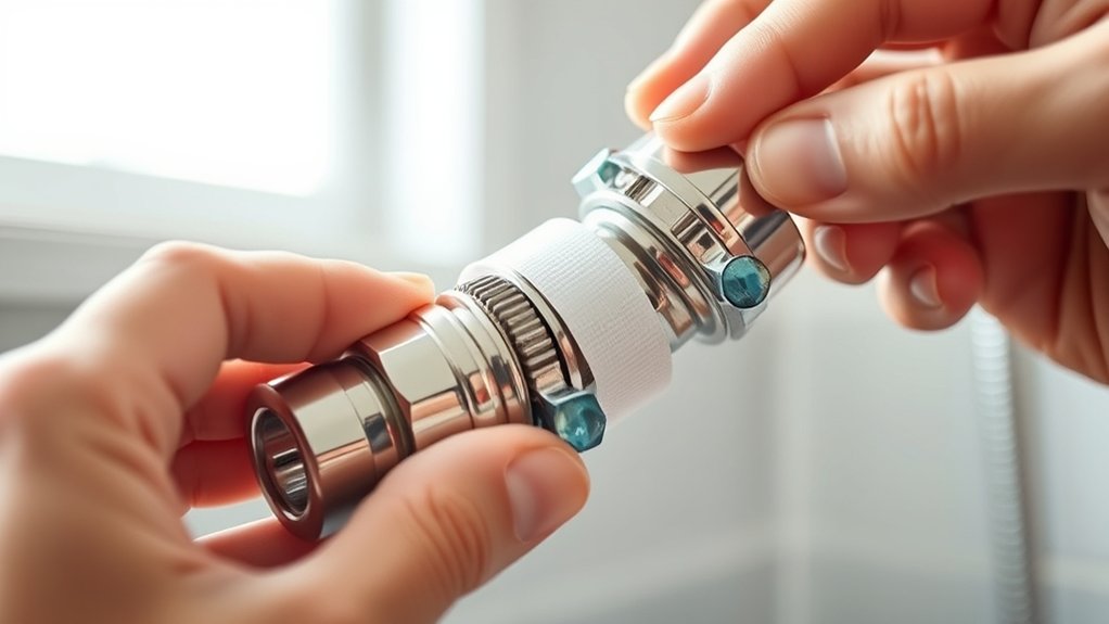 plumber s tape seals shower head