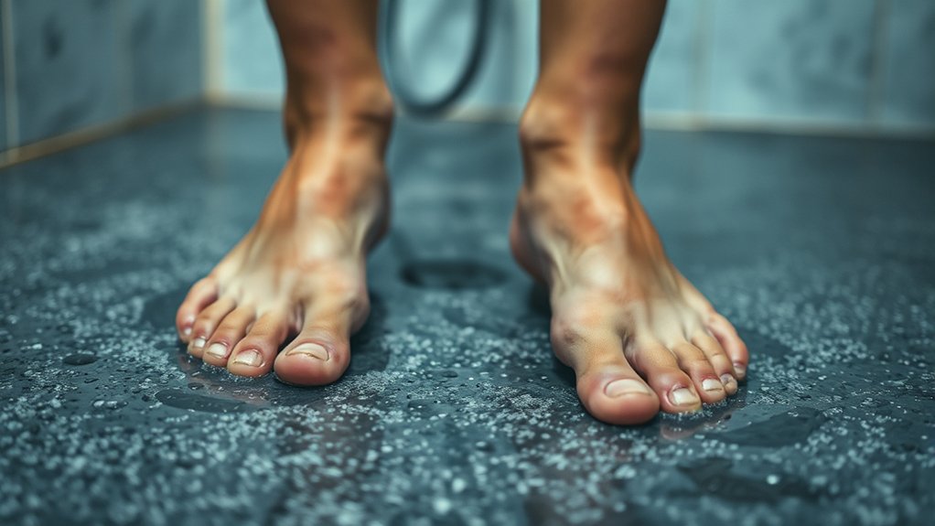 public showers pose barefoot risks