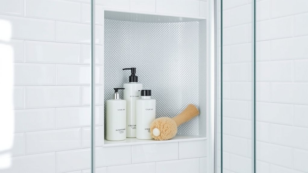 recessed shower niche storage
