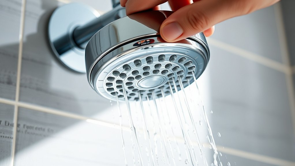 removable shower head indicators