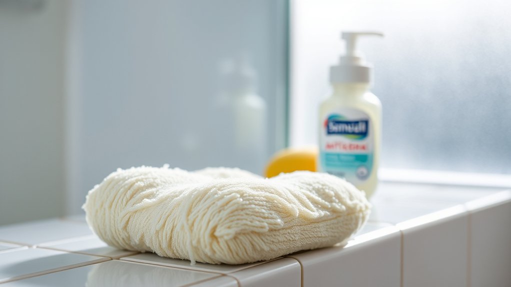 replace shower sponge every three to four weeks