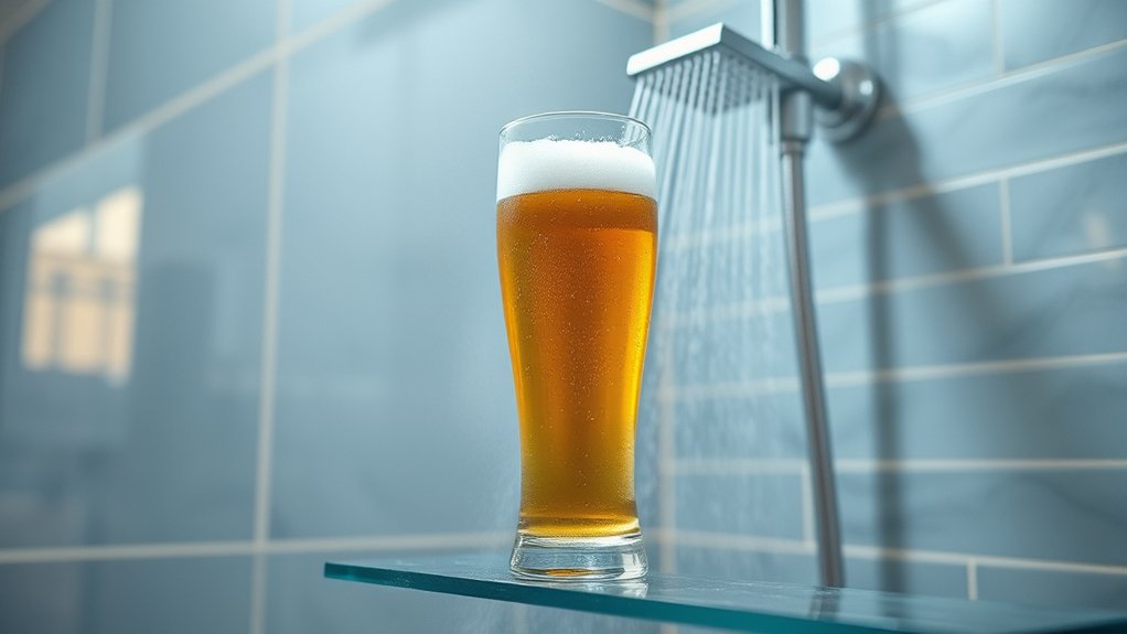 safety minded shower beer tips labeling grip snacks