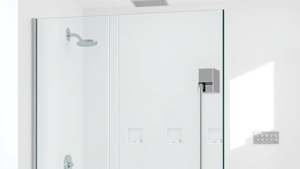 secure frameless shower door installation