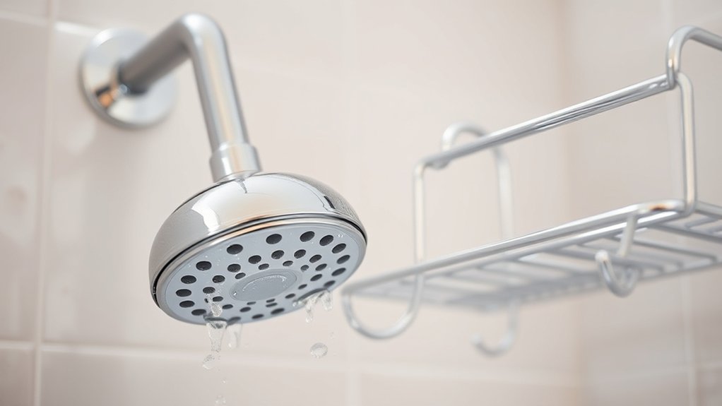 secure non damaging shower caddy installation