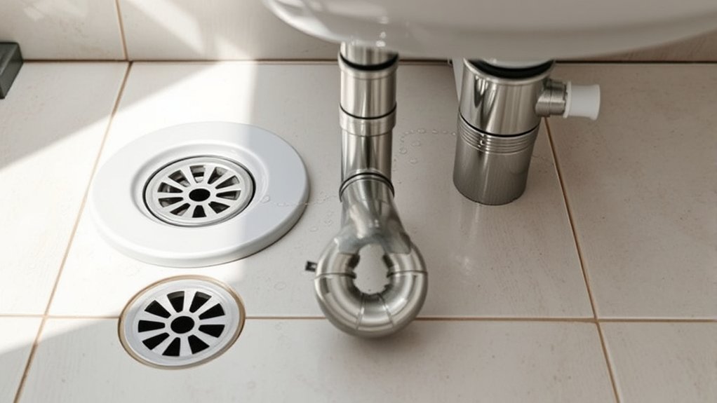 shower and toilet drains connected