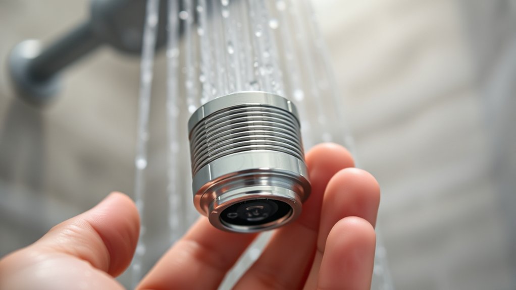 shower cartridge controls temperature and flow