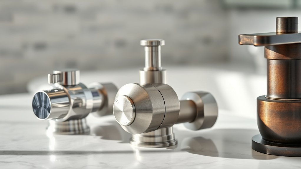 shower diverter materials and finishes