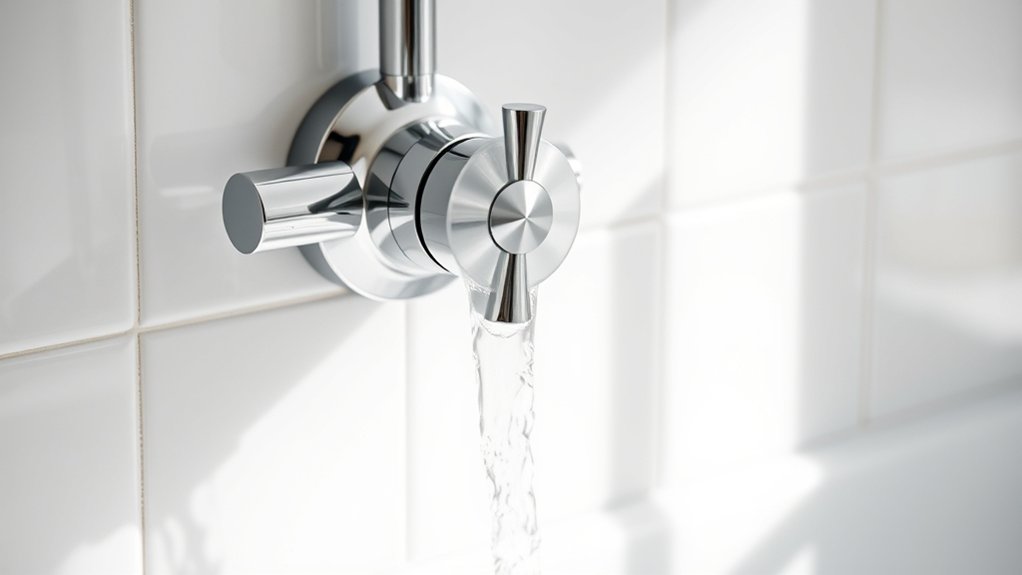 shower diverter redirects water flow