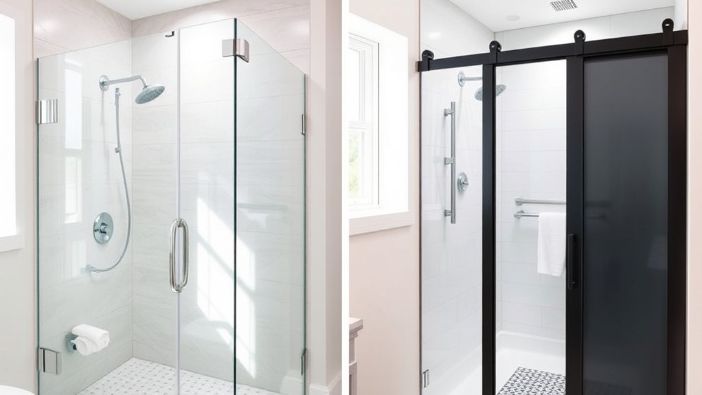 shower door styles by space