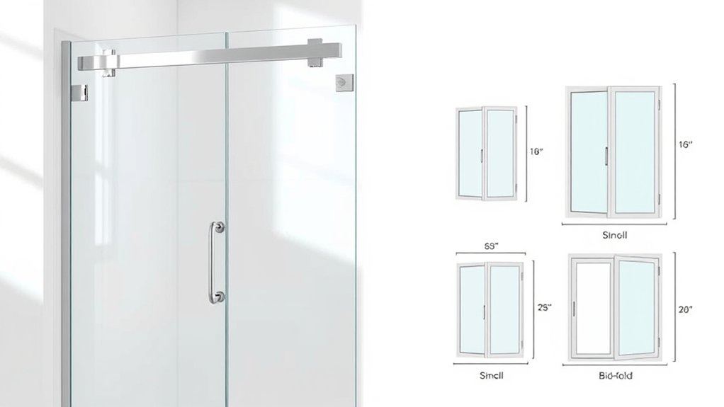shower doors sizes vary widely