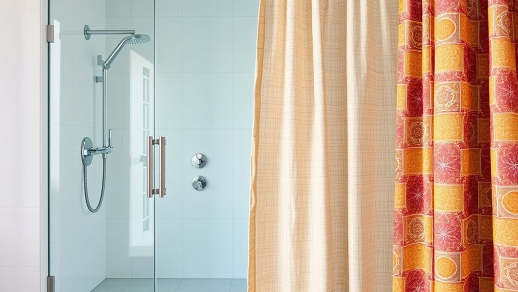 shower doors vs curtains choice