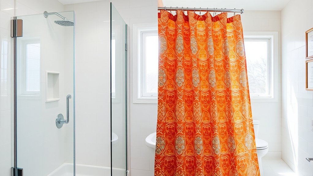 shower doors vs curtains durability cost installation maintenance