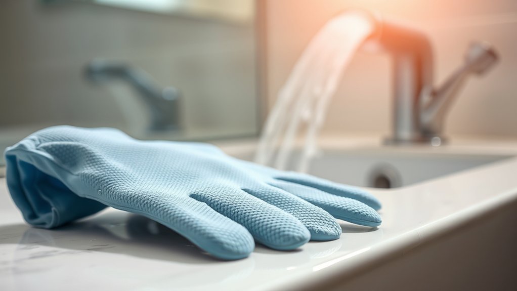 shower gloves risk skin irritation