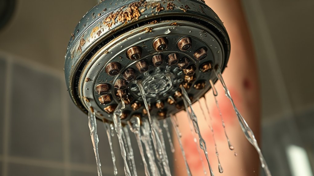 shower head contamination causing dermatitis