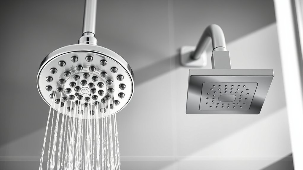 shower head sizes vary nationwide