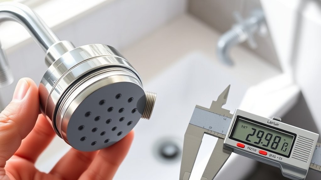 shower head thread size measurement