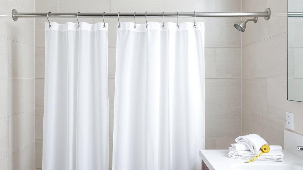shower liner size measurements