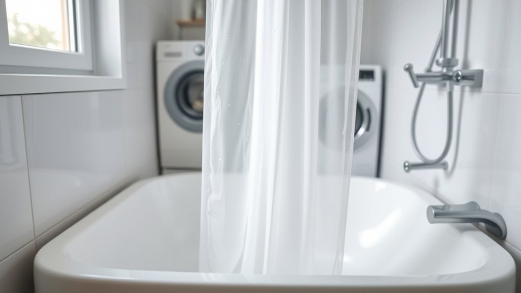 shower liners are washable with care