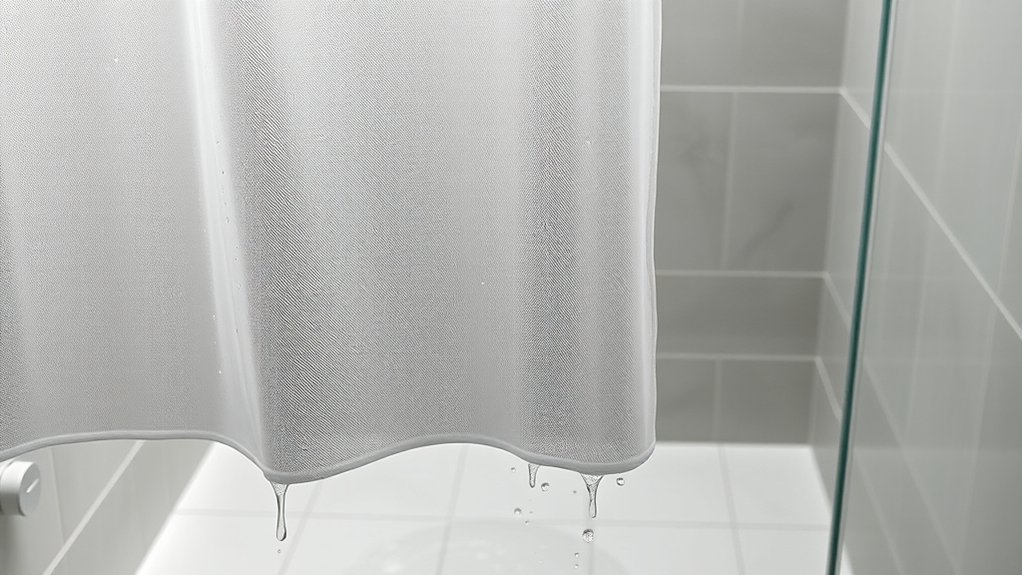 shower liners contain water effectively