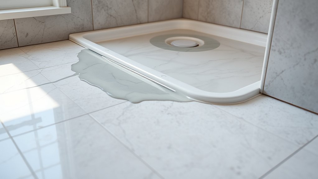 shower pan leaks damage subfloor