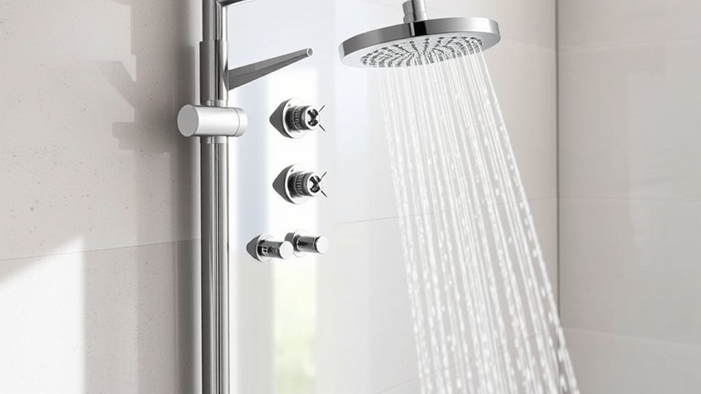 shower panels with multiple outlets