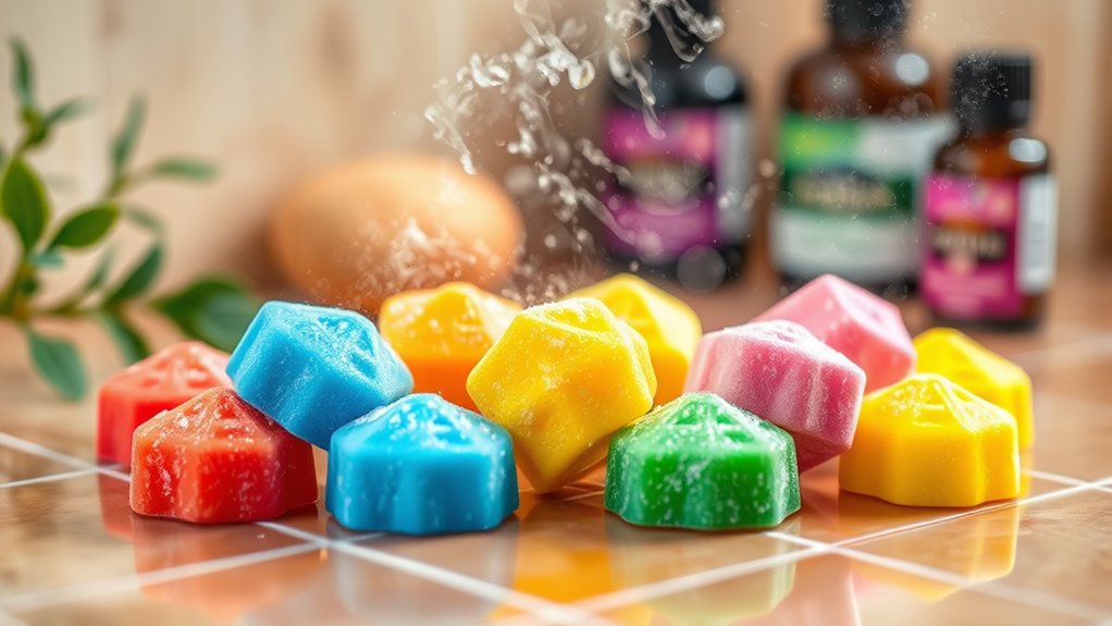 shower steamer releases fragrant co2 bubbles