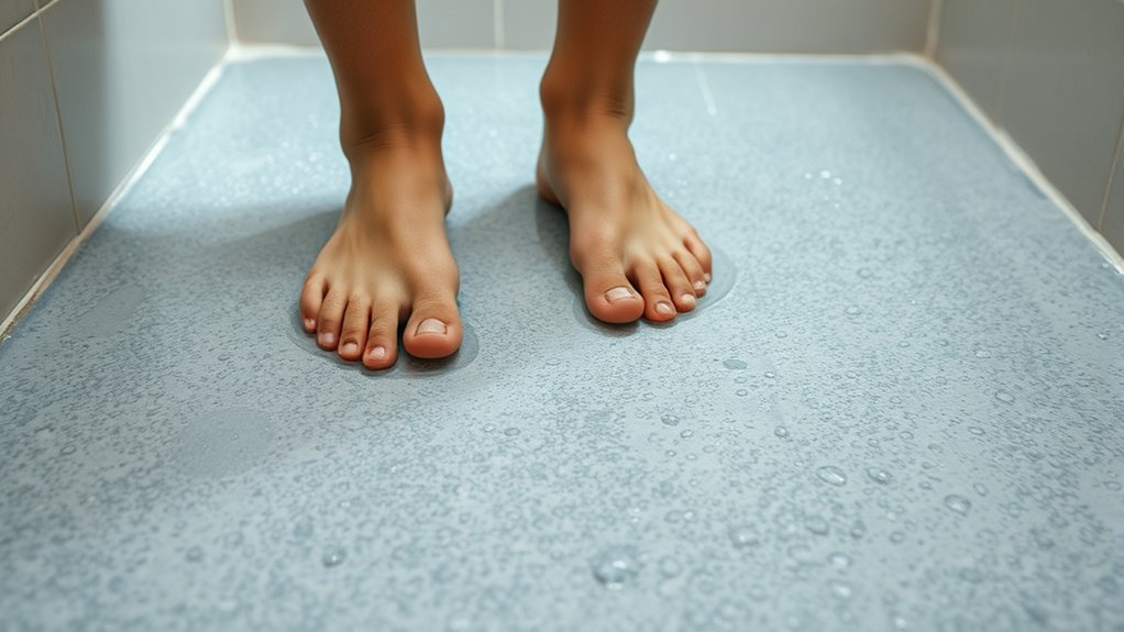 shower surfaces spread plantar warts