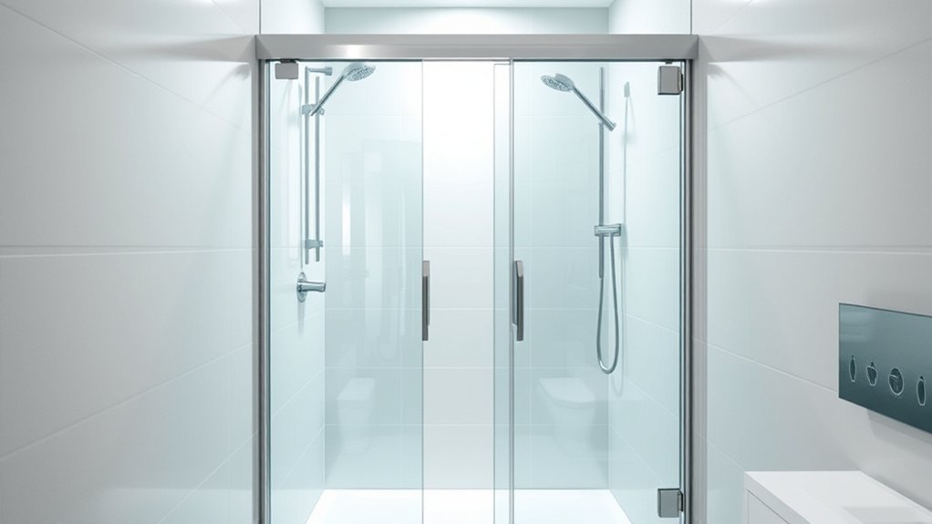 sliding doors maximize bathroom space