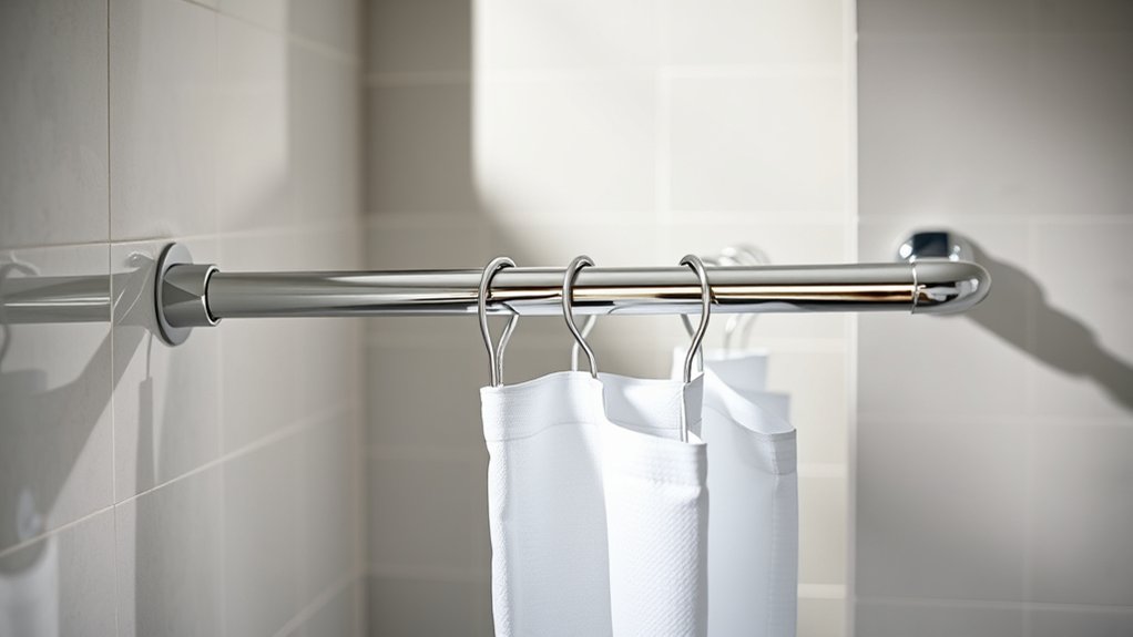spring loaded drill free shower curtain rod